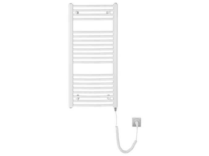 Aqualine ORBIT-E elektrické otopné těleso oblé 450x960 mm, 300 W, bílá