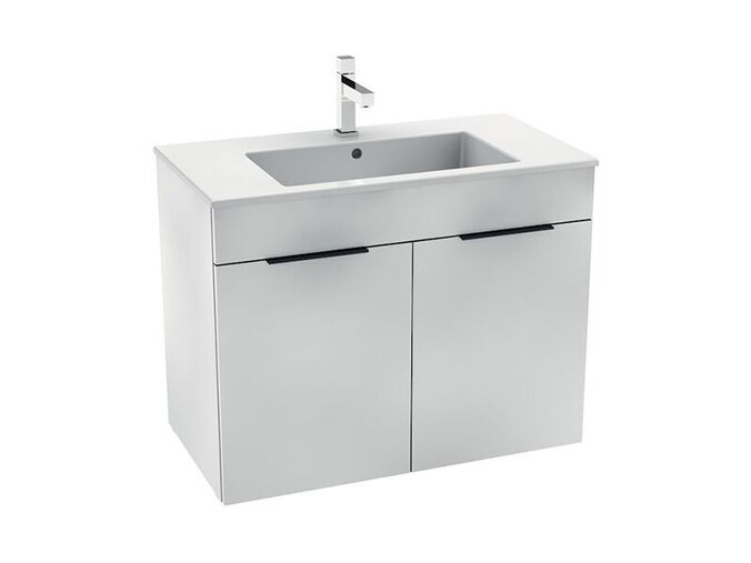 Jika Cube Skříňka s umyvadlem 80x43x62,2 cm, 2x dvířka, bílá/bílá lesk