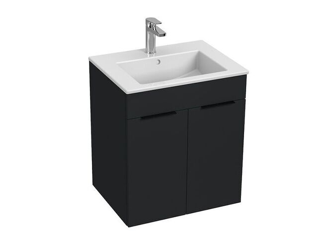Jika Cube Skříňka s umyvadlem 55x43x62,2 cm, 2x dvířka, antracit mat