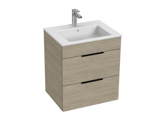 Jika Cube Skříňka s umyvadlem 55x43x62,2 cm, 2x zásuvka, jasan
