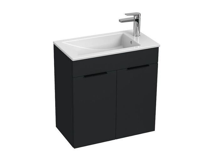 Jika Cube Skříňka s umyvadlem 60,5x33,5x62,2 cm, 2x dvířka, antracit mat