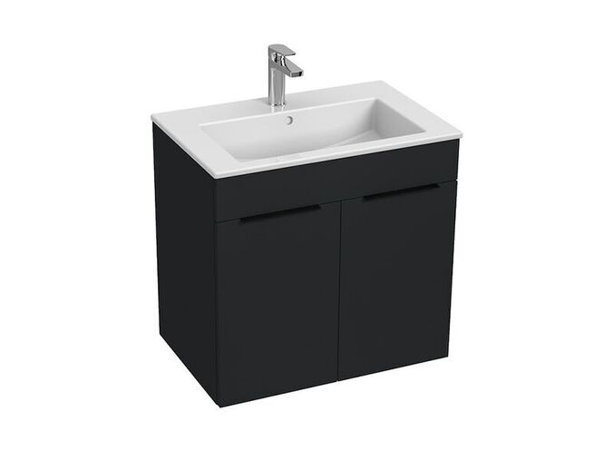 Jika Cube Skříňka s umyvadlem 65x43x62,2 cm, 2x dvířka, antracit mat