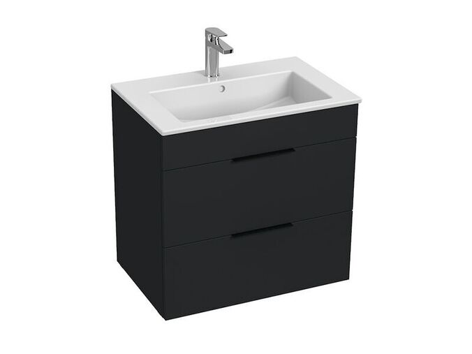 Jika Cube Skříňka s umyvadlem 65x43x62,2 cm, 2x zásuvka, antracit mat