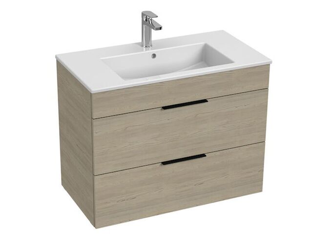 Jika Cube Skříňka s umyvadlem 80x43x62,2 cm, 2x zásuvka, jasan