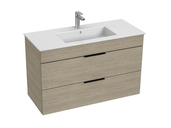 Jika Cube Skříňka s umyvadlem 100x43x62,2 cm, 2x zásuvka, jasan