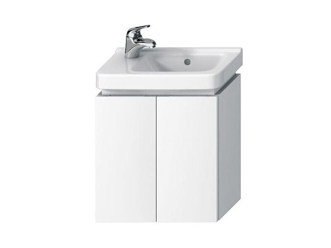 Jika Cubito Pure Skříňka pod umývátko 44x24,1x48 cm, 2x dveře, bílá/bílá lesk