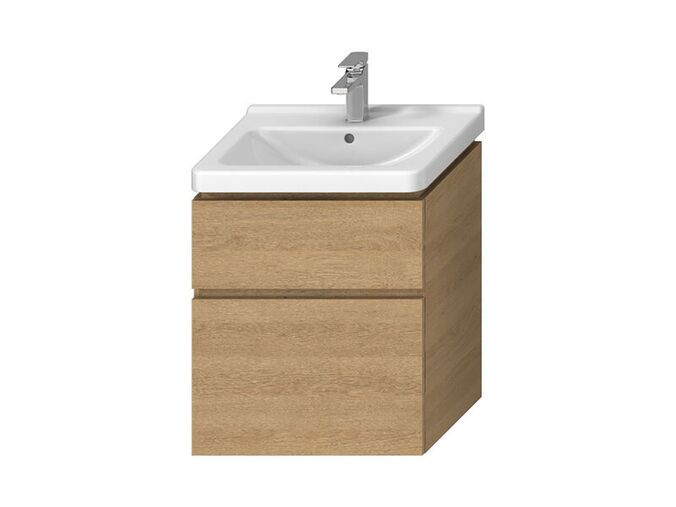 Jika Cubito Pure Skříňka pod umyvadlo 59x42,7x68,3 cm, 2x zásuvka, dub