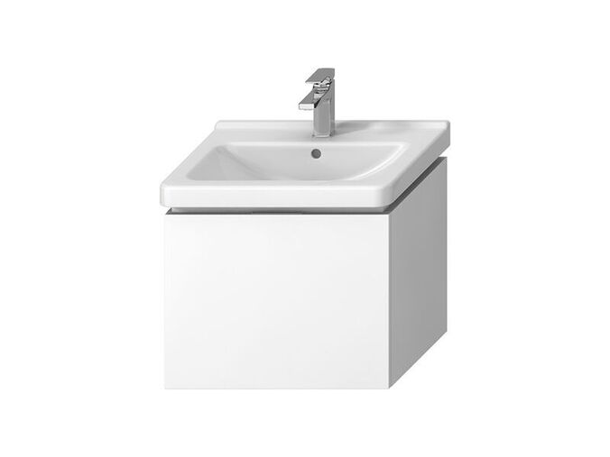 Jika Cubito Pure Skříňka pod umyvadlo 59x42,7x48 cm, 1x zásuvka, bílá/bílá lesk