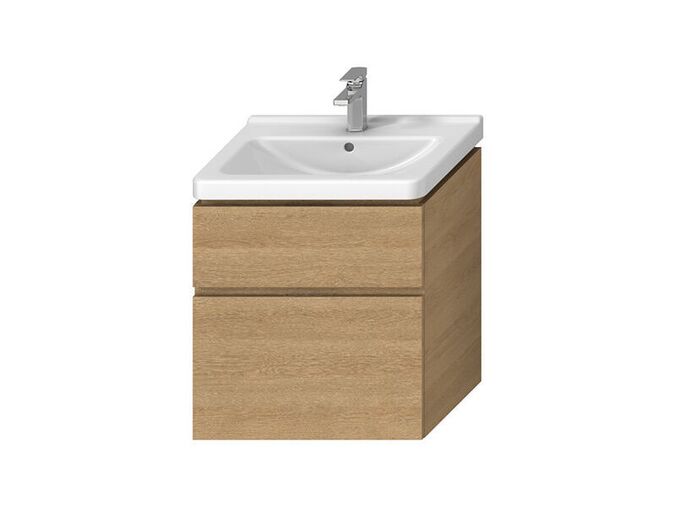 Jika Cubito Pure Skříňka pod umyvadlo 64x46,7x68,3 cm, 2x zásuvka, dub