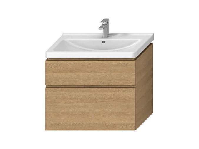 Jika Cubito Pure Skříňka pod umyvadlo 84x46,7x68,3 cm, 2x zásuvka, dub