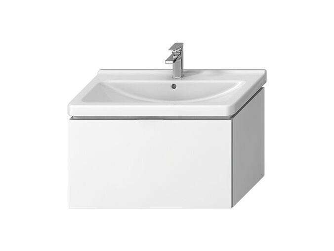 Jika Cubito Pure Skříňka pod umyvadlo 84x46,7x48 cm, 1x zásuvka, bílá/bílá lesk