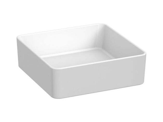 Jika Cubito Pure Umyvadlová mísa 38x38 cm, bez otvoru pro baterii, bez přepadu, bílá