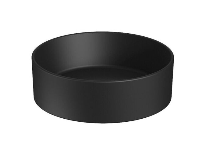 Jika Cubito Pure Umyvadlová mísa 40x40 cm, bez otvoru pro baterii, bez přepadu, černá mat