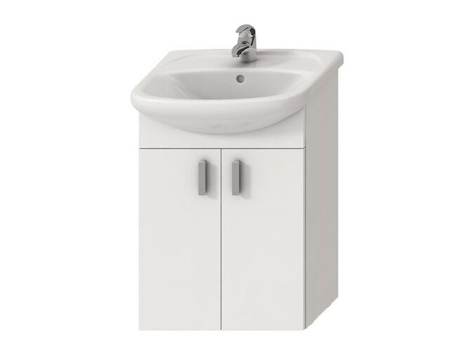 Jika Lyra Plus Skříňka pod umyvadlo 50,2x29,2x70,8 cm, 2x dveře, bílá/bílá lesk