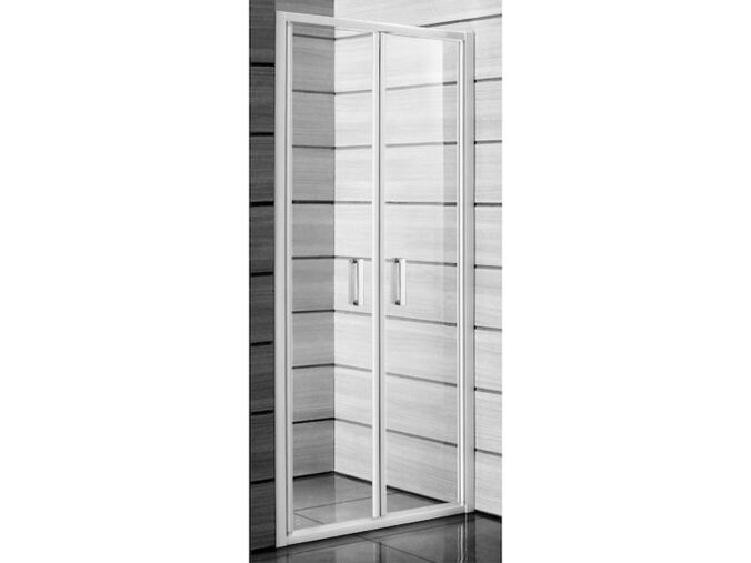 Jika Lyra Plus Dvoukřídlé sprchové dveře 900/1900mm, perla na vnitřní straně, sklo čiré, bílá