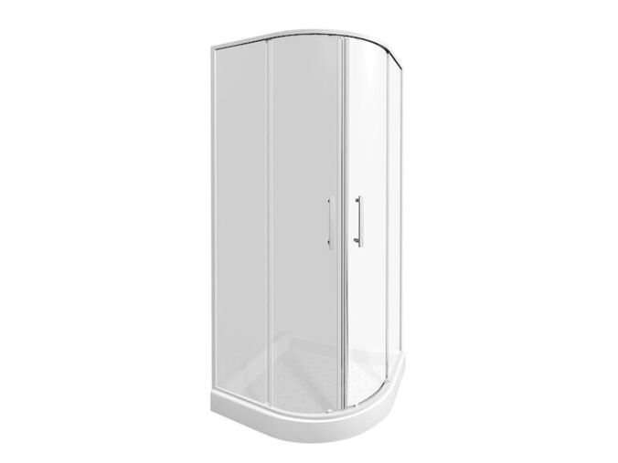 Jika Lyra Plus Sprchový kout čtvrtkruh, 800 x 800 x 1900 mm, sklo čiré, bílá