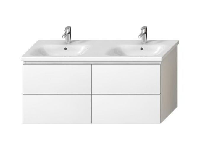 Jika Mio-N Skříňka pod umyvadlo 126,6x44,8x58,8 cm, 4x zásuvka, bílá/bílá lesk