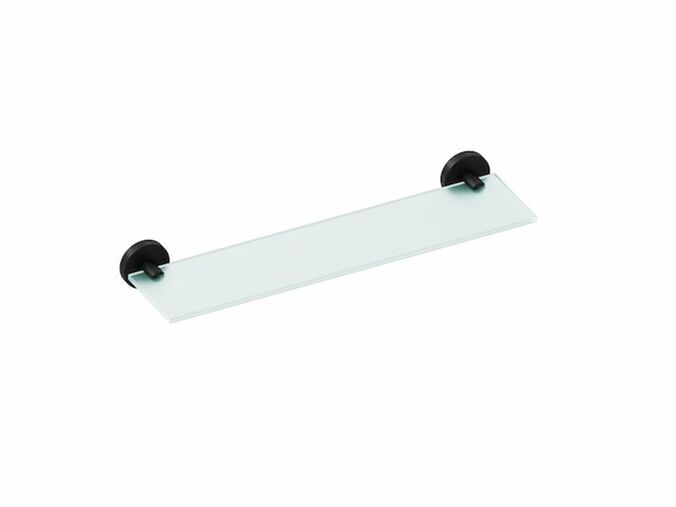 Jika Mio Style Polička 40x10,8 cm, sklo matné, černá mat