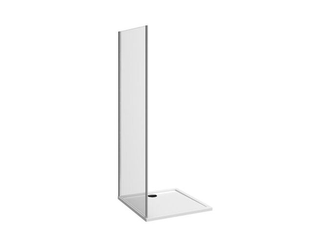 Jika Nion Pevná stěna 98-99,5x195 cm, Perla Glass, dekor arctic, stříbrná lesk