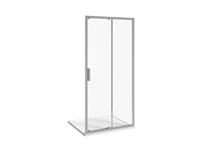 Jika Nion Sprchové dveře posuvné 96,5-99,5x195 cm, dvoudílné, levé/pravé, Perla Glass, dekor arctic, stříbrná lesk