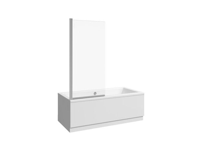 Jika Nion Vanová zástěna 75-76x150 cm, jednodílná, levá/pravá, Perla Glass, dekor transparent, stříbrná lesk