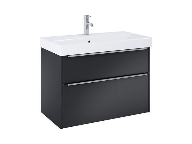 Jika Pure Skříňka s umyvadlem 80x41,8x54 cm, 2x zásuvka, černá mat