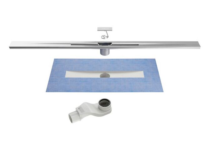 Jika Pure Sprchový žlab 100 cm, řezatelný, kryt nerez satin