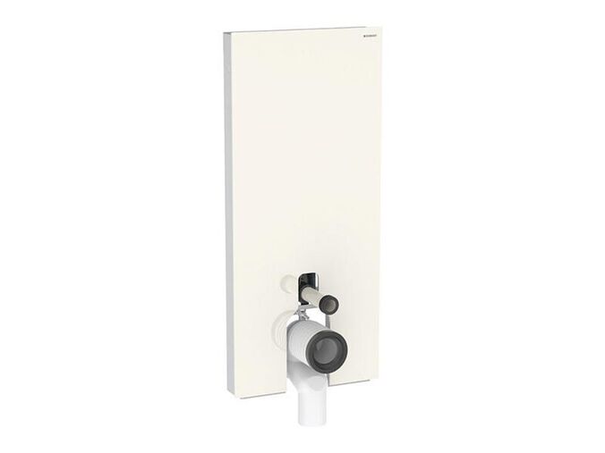 Geberit Monolith Plus sanitární modul pro stojící WC, 114 cm, spodní přívod vody, čelo sklo pískově šedá