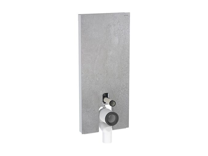 Geberit Monolith Plus sanitární modul pro stojící WC, 114 cm, spodní přívod vody, čelo kamenina, betonový vzhled