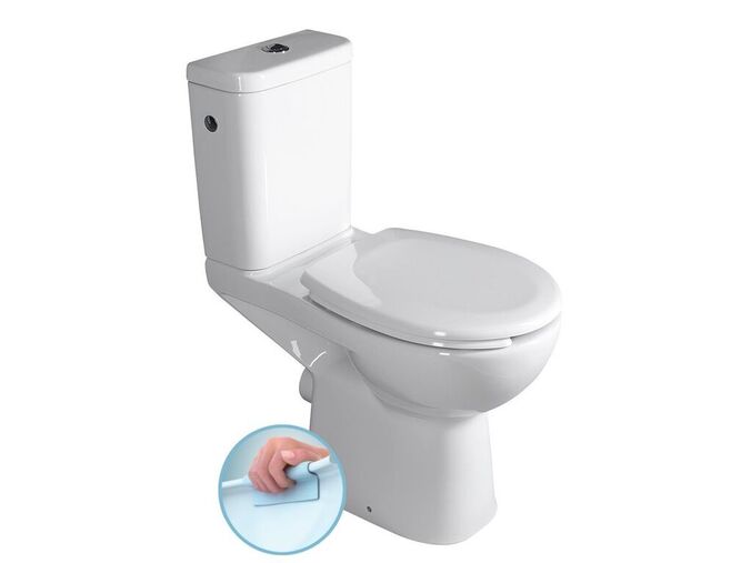 Sapho HANDICAP WC kombi zvýšený sedák, Rimless, zadní odpad, bílá