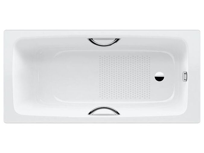 Kaldewei Advantage Obdélníková vana Cayono Star 757, 1800x800 mm, s otvory pro madla, antislip, bílá