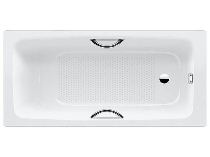 Kaldewei Cayono Star     757 obdélníková vana 180x80 cm, s otvory pro madla, celoplošný Antislip, Perl-Effekt, bílá
