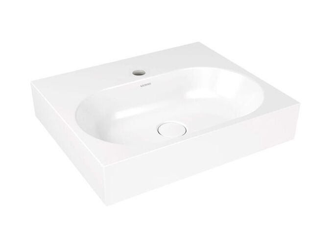 Kaldewei Centro 3061 umyvadlo na stěnu, 60x50x12 cm, 1 otvor pro baterii, Perl-Effekt, bílá
