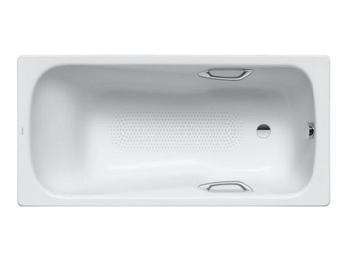 Kaldewei Dyna Set Star 627 obdélníková vana 160x70 cm, s otvory pro madla, celoplošný Antislip, Perl-Effekt, bílá