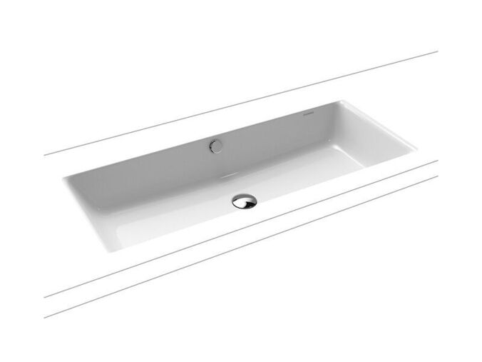 Kaldewei Puro 3161 umyvadlo vestavné, s přepadem, 90x38,5x0,2 cm, Perl-Effekt, bílá