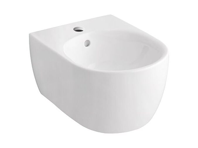 Geberit iCon závěsný bidet, uzavřený tvar, 54 cm, s přepadem, KeraTect, bílá