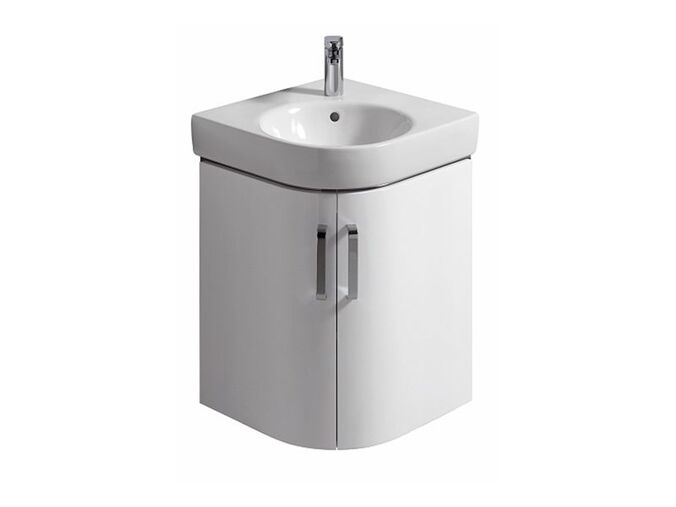 Keramag RENOVA Nr.1.COMPRIMO rohová skříňka pod umyvadlo 48cm, bílá