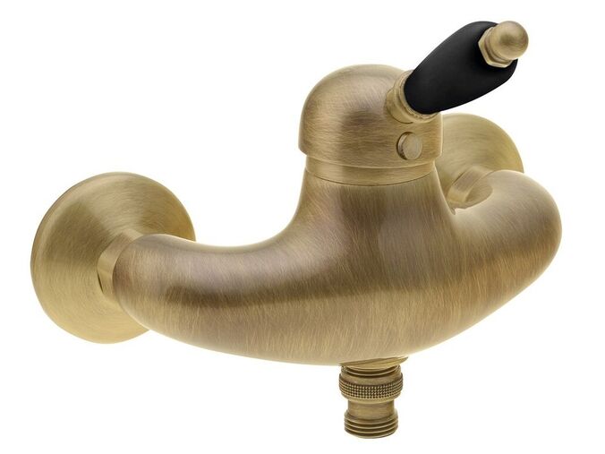 Sapho KIRKÉ BLACK nástěnná sprchová baterie, černá páčka, bronz