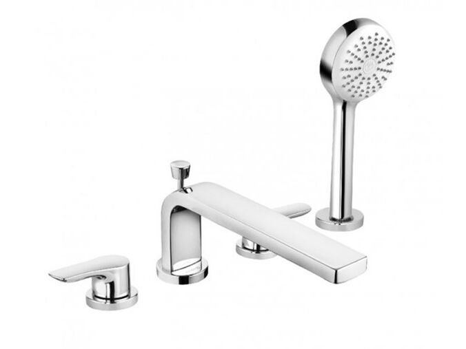 Kludi Pure&Solid vanová a sprchová baterie DN 15, 4-otvorová montáž, chrom