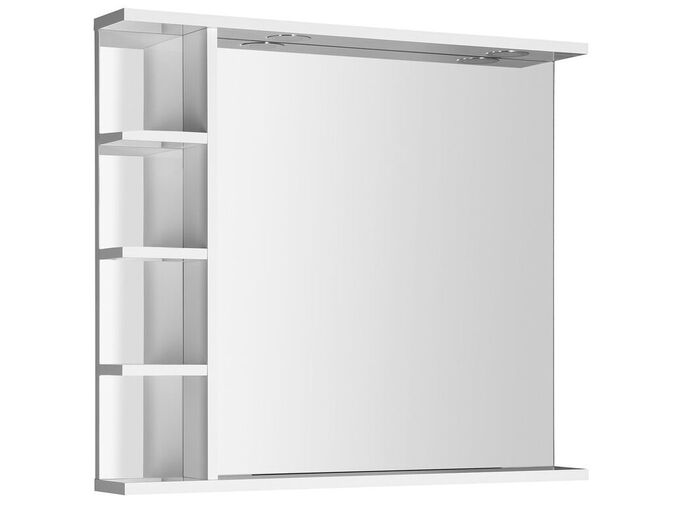 Aqualine KORIN zrcadlo s LED osvětlením a policemi 80x70x12cm