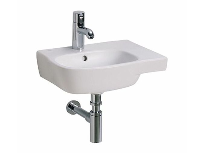 Kolo Style umývátko asymetrické 45x35 cm, s otvorem pro baterii, s přepadem, Reflex, bílá