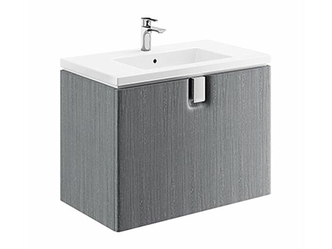 Kolo Twins skříňka pod umyvadlo s 1 zásuvkou, závěsná, 80cm, stříbrný grafit