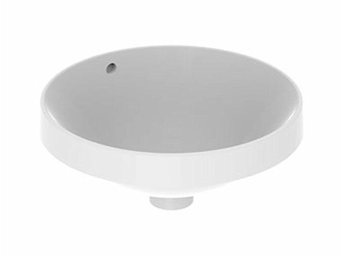 Kolo VariForm zápustné umyvadlo do desky, kulaté, 40 cm, s přepadem, bílá