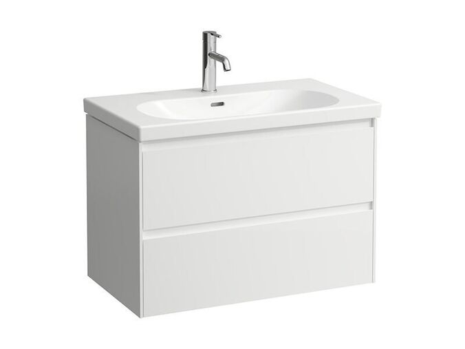 Laufen Lua skříňka s umyvadlem 80x46x56,7 cm, 2x zásuvka, bílá mat