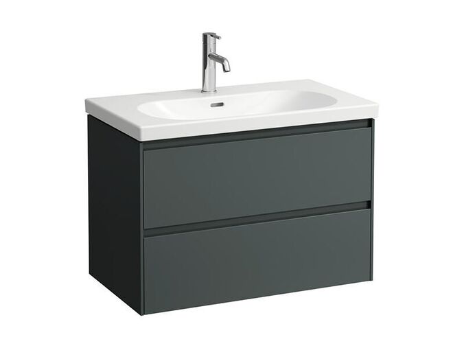 Laufen Lua skříňka s umyvadlem 80x46x56,7 cm, 2x zásuvka, šedá traffic
