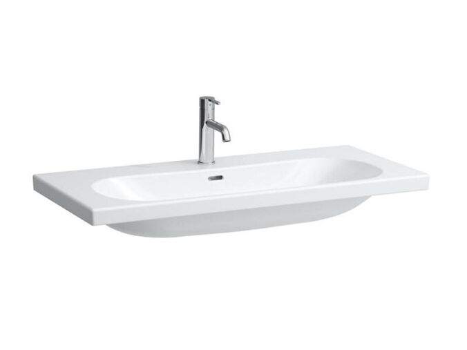 Laufen Lua umyvadlo 100x46 cm, broušená spodní část, otvor pro baterii, s přepadem, bílá
