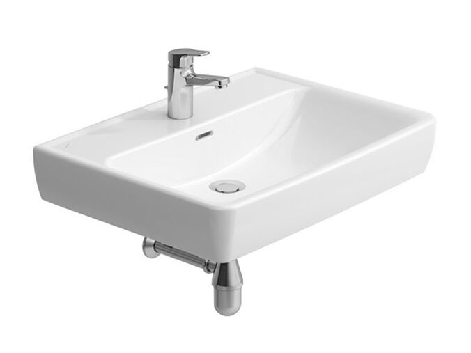 Laufen Pro nástěnné umyvadlo 65x48 cm, bílá + odtoková souprava + vodovodní baterie + montážní sada