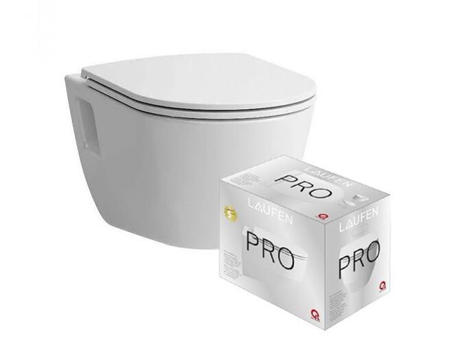 Laufen Pro závěsné WC 53x36 cm se Slim sedátkem SoftClose, Rimless, bílá