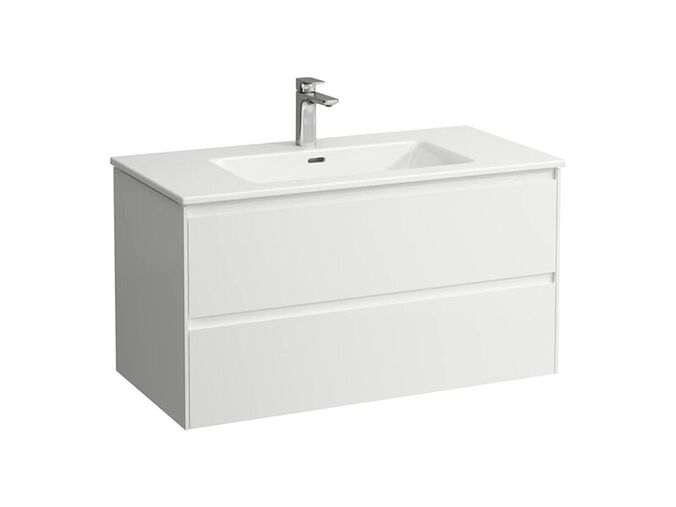 Laufen Pro X Umyvadlo Slim se skříňkou 100x50 cm, otvor pro baterii, 2x zásuvka, bílá mat