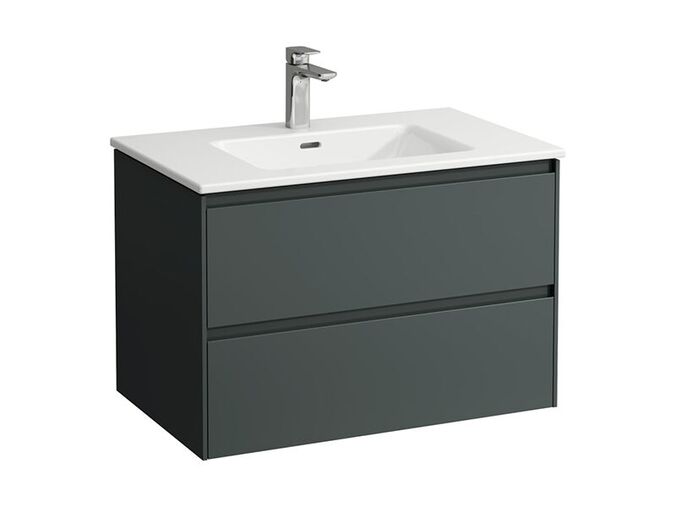 Laufen Pro X Umyvadlo Slim se skříňkou 80x50 cm, otvor pro baterii, 2x zásuvka, šedá traffic